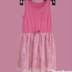Pink dress with butterfly skirt